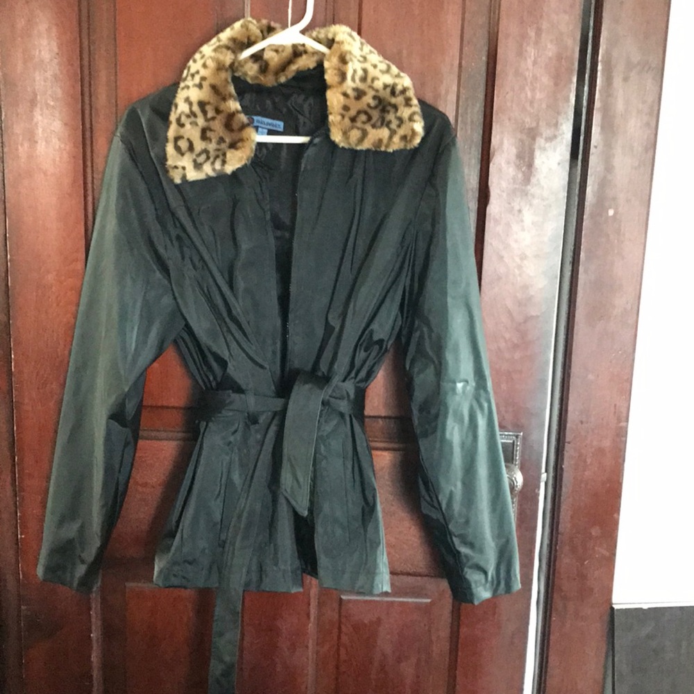 cheetah print faux fur wrap jacket 🐆
